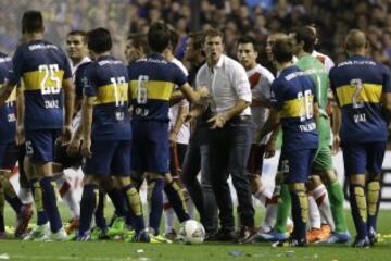 Boca Juniors igualó en la Bombonera ante River Plate 0-0 en la semifinal de ida de la Copa Sudamericana. 