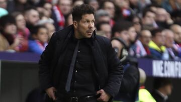 Simeone durante el partido.