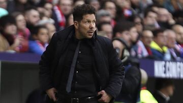 Simeone durante el partido. 