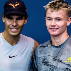 El emotivo entrenamiento de Nadal con Fitzpatrick