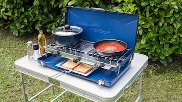 Chef Folding Double de Campingaz con tres quemadores