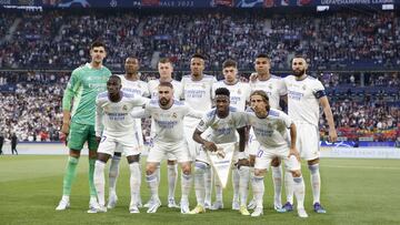 Formaci&oacute;n del Real Madrid ante el Liverpool en la final de la Champions 2022.