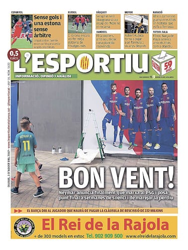 Portada de 'L'Esportiu'.
