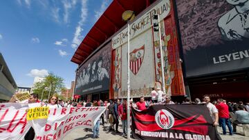 Protestas en Nervión el pasado mes de abril.
