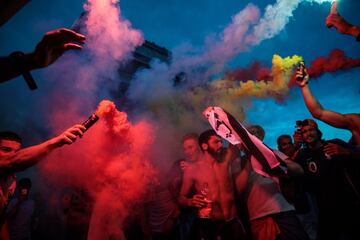 Celebración en las calles de París.