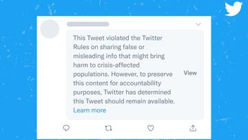 Twitter ocultará los tuits que provoquen desinformación
