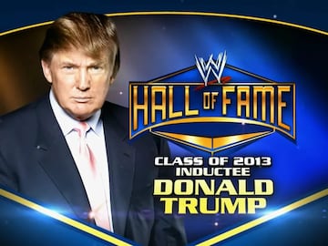 Donald Trump in the WWE Hall of Fame.