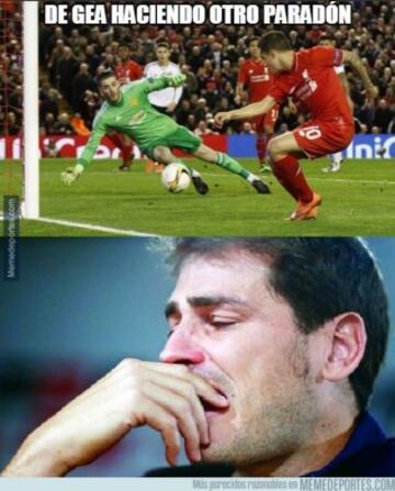 Los memes de la actuación de De Gea ante el Liverpool