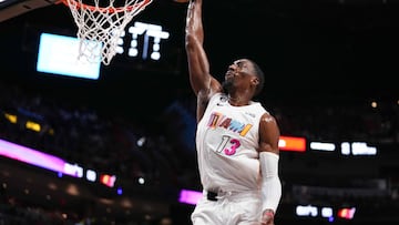 Bam Adebayo #13 of the Miami Heat