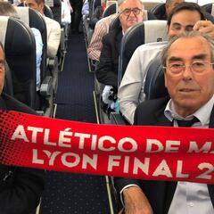 Las instituciones y celebridades del Atlético llegaron a Lyon