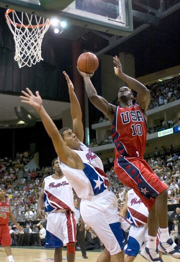 At 21, Okafor was older than James and Anthony, but he was still only a college player. He didn’t arrive in the NBA until that summer, as the number-two pick in the draft behind Dwight Howard, who beat him to Rookie of the Year. A centre of extreme physical prowess and immense defensive ability, he made a promising start in the NBA at the Charlotte Bobcats (averaging 15.1 points and 10.9 rebounds as a rookie), only for injuries to spoil his career. He went to Athens having sparkled for UConn, winning the college championship and being named Final Four MVP. He played only two games, didn’t score, and never appeared for the USA again.