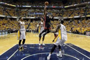 Pacers 99 - Heat 92 (2-2). Dwyane Wade de los Miami Heat.
