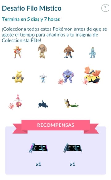 Desaf&iacute;o de Colecci&oacute;n Filo M&iacute;stico en Pok&eacute;mon GO