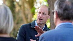 Britain's Prince William is greeted as he arrives for a visit to Surplus to Supper, a surplus food redistribution charity in Sunbury-on-Thames, Surrey, Britain, April 18, 2024. Alastair Grant/Pool via REUTERS