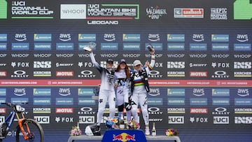 Gracey Hemstreet, Anna Newkirk and Valentina Höll at the UCI Mountain Bike World Series 2025 Stop 07 in Leogang, Austria on June 7th, 2025.