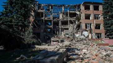 KHARKIV, UKRAINE â JUNE 21: A view of damage to Kharkiv Housing and Communal College shelling as Russian attacks continue in Kharkiv, Ukraine on June 21, 2022. (Photo by Sofia Bobok/Anadolu Agency via Getty Images)