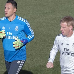 Keylor, nota positiva en el entrenamiento del Madrid