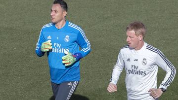 Keylor, nota positiva en el entrenamiento del Madrid