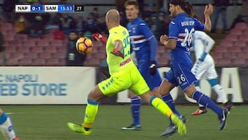 Reina desata la ira del Sampdoria: "Es el jugador más antideportivo del fútbol"