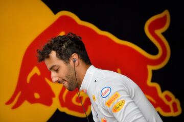 Daniel Ricciardo en la clasificación del GP de Bélgica.
