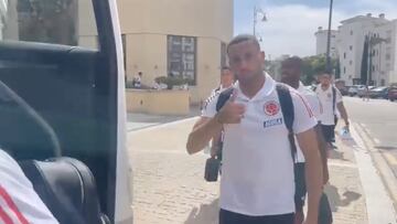 Selección Colombia parte hacia el estadio para jugar contra Arabia