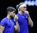 Alcaraz y Zverev jugaron un set de entrenamiento de... 90 minutos