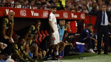 El banquillo del Sevilla.