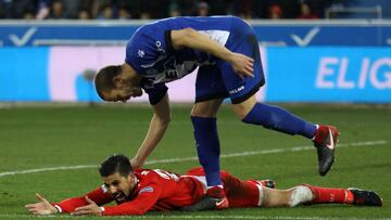 Nolito, en el suelo.