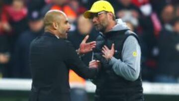 Guardiola y Klopp, en una imagen entre el Bayern y el Dortmund.