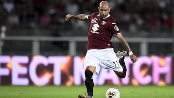 STADIO OLIMPICO GRANDE TORINO, TURIN, ITALY - 2019/08/08: Simone Zaza of Torino FC in action during the UEFA Europa League third qualifying round football match between Torino FC and FC Shakhtyor Soligorsk. Torino FC won 5-0 over FC Shakhtyor Soligorsk. (