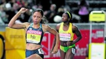 <b>TRIUNFAL. </b>Allyson Felix, la más rápida en la final de 200.