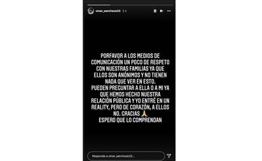 La petición de Omar Sánchez a los medios de comunicación