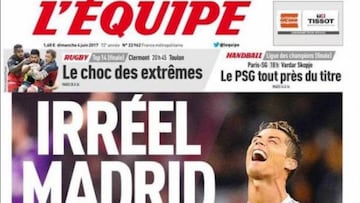 L&#039;Equipe se rinde al Madrid de Zidane y Cristiano.