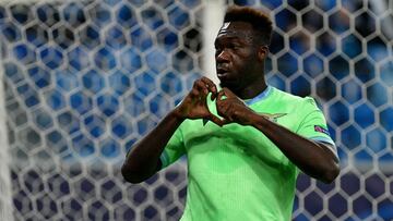SAINT PETERSBURG, RUSSIA - NOVEMBER 04: Felipe Caicedo of SS Lazio celebrates scoring his team&#039;s first goal during the UEFA Champions League Group F stage match between Zenit St. Petersburg and SS Lazio at Gazprom Arena on November 04, 2020 in Saint 