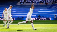 Vinicius celebra su gol ante el Espanyol.