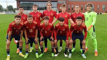 La selecci車n sub-19 de Espa?a de la form車 parte Fresneda en este par車n.