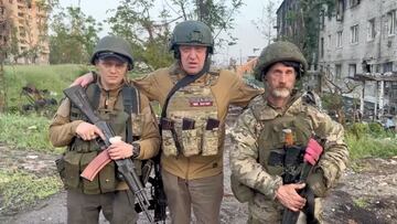 Founder of Wagner private mercenary group Yevgeny Prigozhin makes a statement on the start of withdrawal of his forces from Bakhmut and handing over their positions to regular Russian troops, in the course of Russia-Ukraine conflict in Bakhmut, Ukraine, in this still image taken from video released May 25, 2023. Press service of "Concord"/Handout via REUTERS ATTENTION EDITORS - THIS IMAGE WAS PROVIDED BY A THIRD PARTY. NO RESALES. NO ARCHIVES. MANDATORY CREDIT. TPX IMAGES OF THE DAY