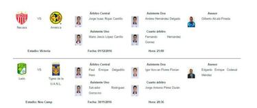 Listas las designaciones arbitrales para las Semifinales de la Liga MX