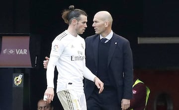 Zidane sustituyó a Bale en Pamplona en el minuto 71.