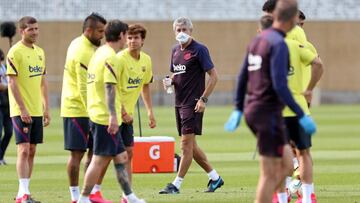 Entrenamiento del Barça.