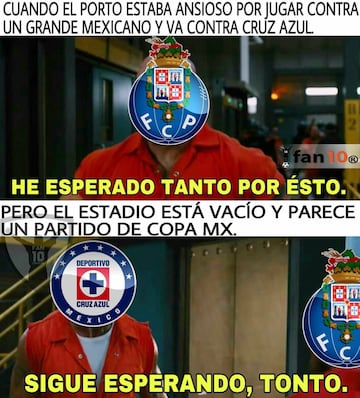 Cruz Azul vence al Porto y los memes no lo creen