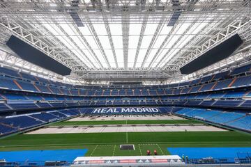 Las planchas que permiten guardar el césped en el hipogeo es uno de los elementos estrella de la remodelación del Bernabéu. El conjunto blanco ha publicado nuevas fotografías de dichas planchas para ver los entresijos del mecanismo.