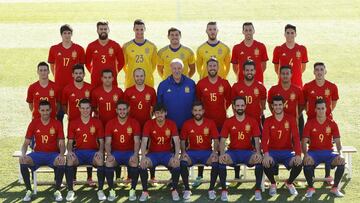 Los jugadores de la Selección Española se hacen la foto oficial.