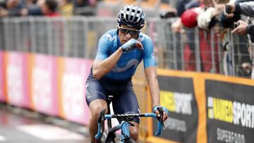 Mikel Landa, en línea de meta del Giro.