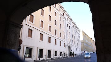 VATICAN CITY, VATICAN - FEBRUARY 19: A view of the 'Colleggio di Santa Marta' (College of St. Marta), the residence of the Cardinals during the next Conclave on February 19, 2013 in Vatican City, Vatican. When Pope Benedict XVI steps down on February 28, 2013 after almost eight years serving as the 265th Pope, it is reported that he will live in the Vatican Gardens. (Photo by Franco Origlia/Getty Images)