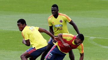 Dávinson Sánmchez durante el entrenamiento de la Selección Colombia en El Campín