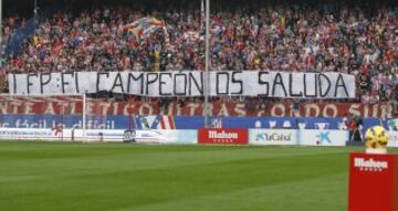 Gran ambiente en el Vicente Calderón. 