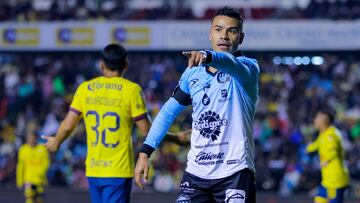 Pablo Barrera of America during the 1st round match between Queretaro and America as part of the Liga BBVA MX, Torneo Apertura 2024 at La Corregidora Stadium on January 10, 2024 in Santiago de Queretaro, Mexico.