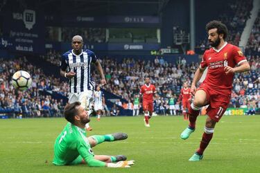 Salah finds the net again to equal Premier League scoring record