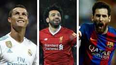 Cristiano,Salah y Messi luchan por la Bota de Oro.